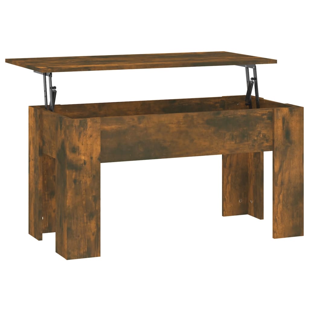 sofabord 101x49x52 cm konstrueret træ røget egetræsfarve