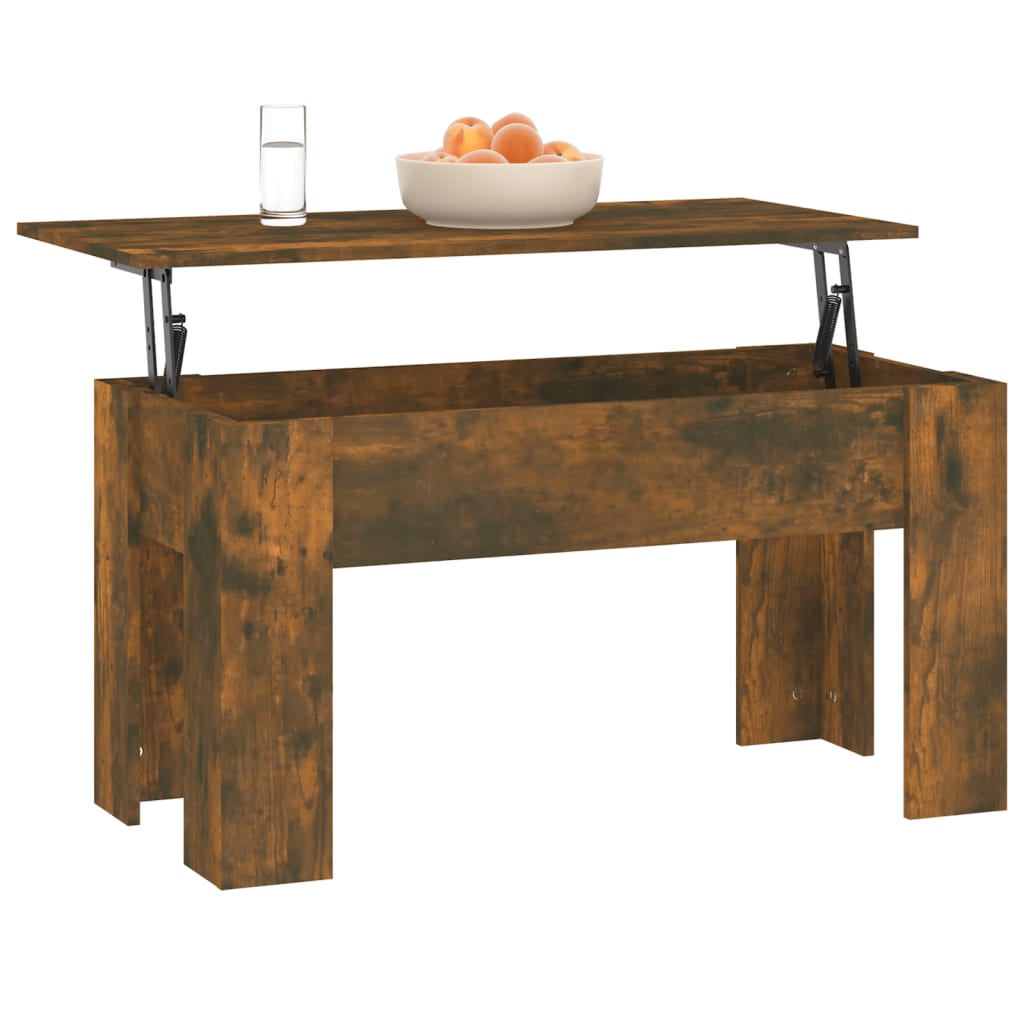 sofabord 101x49x52 cm konstrueret træ røget egetræsfarve