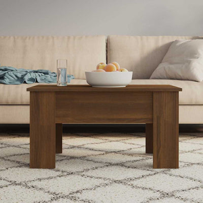 sofabord 79x49x41 cm konstrueret træ brun egetræsfarve