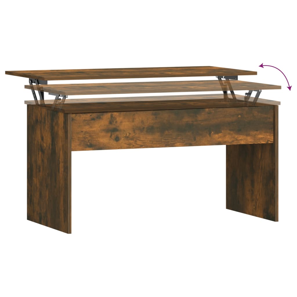 sofabord 102x50,5x52,5 cm konstrueret træ røget egetræsfarve