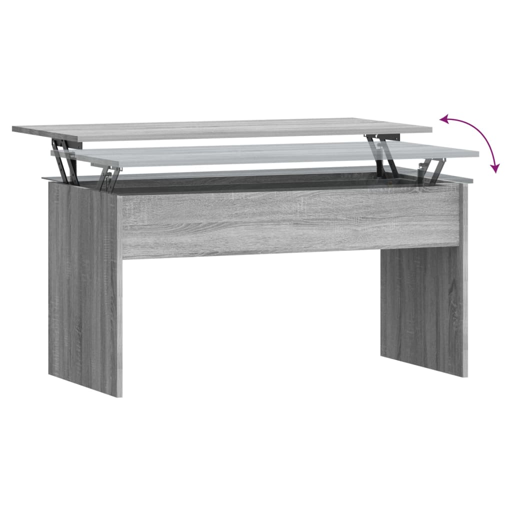 sofabord 102x50,5x52,5 cm konstrueret træ grå sonoma-eg