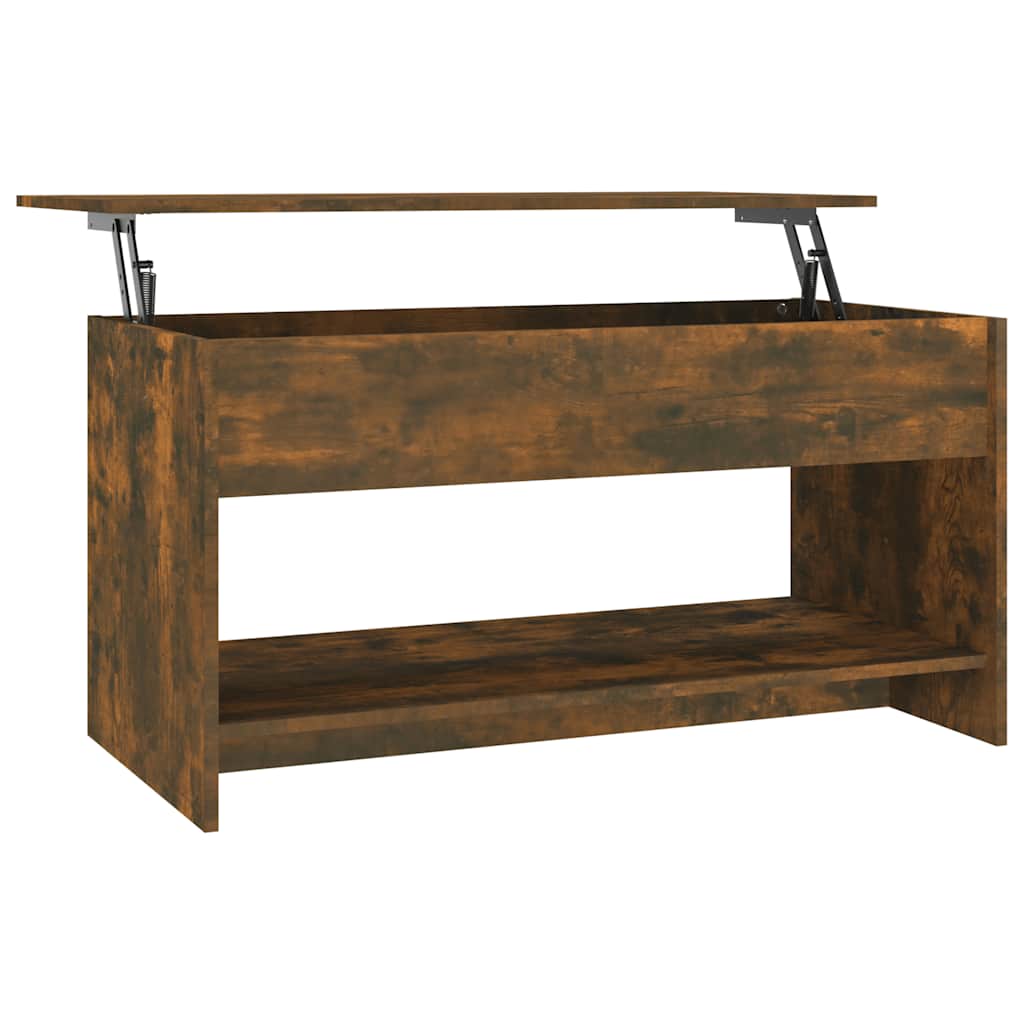 sofabord 102x50x52,5 cm konstrueret træ røget egetræsfarve