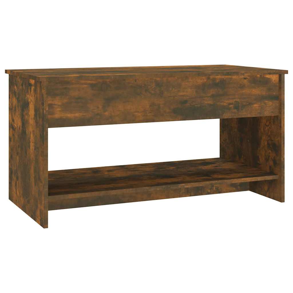 sofabord 102x50x52,5 cm konstrueret træ røget egetræsfarve