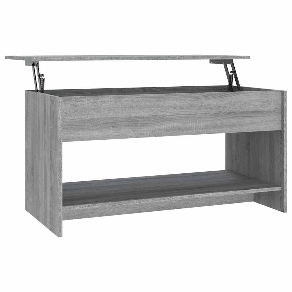 sofabord 102x50x52,5 cm konstrueret træ grå sonoma-eg