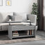 sofabord 102x50x52,5 cm konstrueret træ grå sonoma-eg