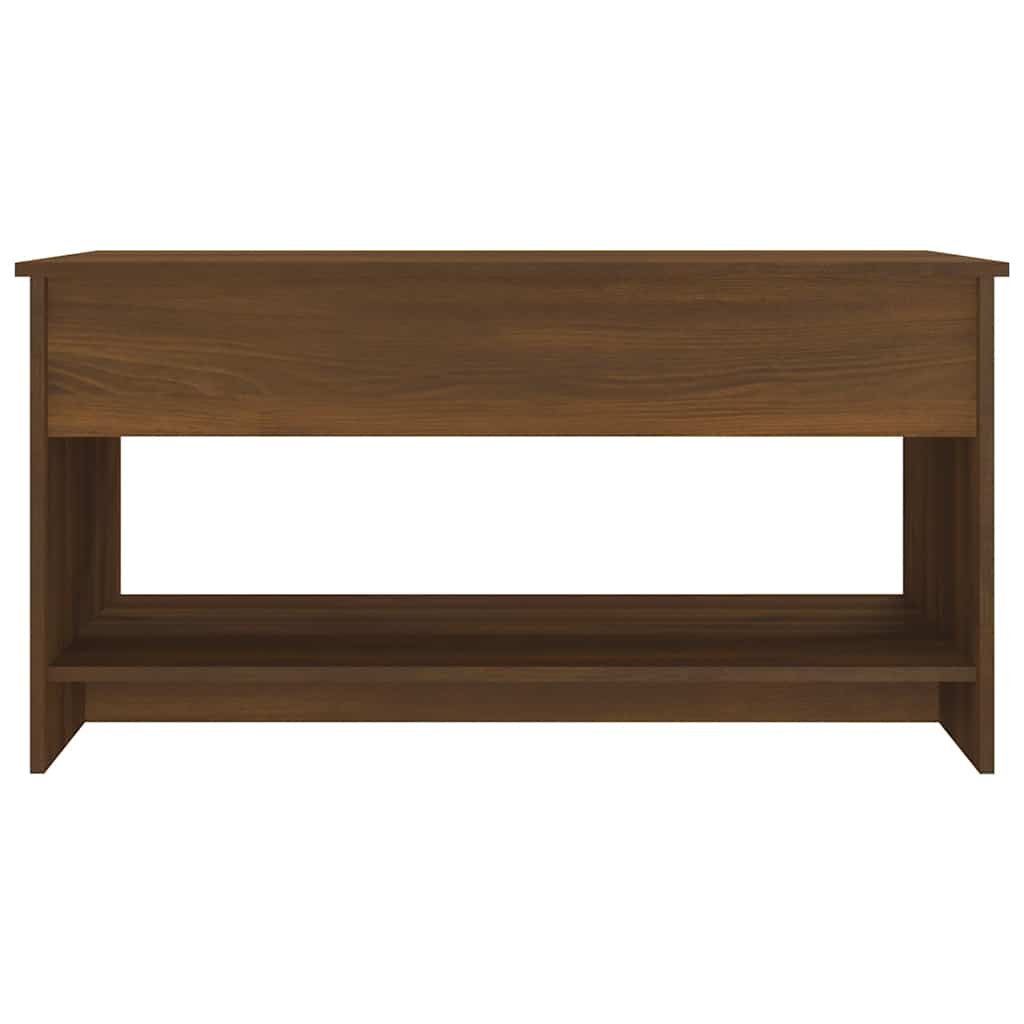 sofabord 102x50x52,5 cm konstrueret træ brun egetræsfarve