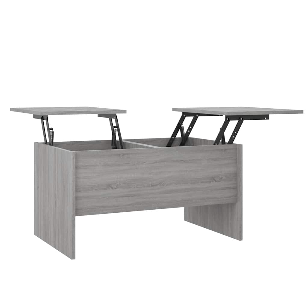 sofabord 80x50x42,5 cm konstrueret træ grå sonoma-eg