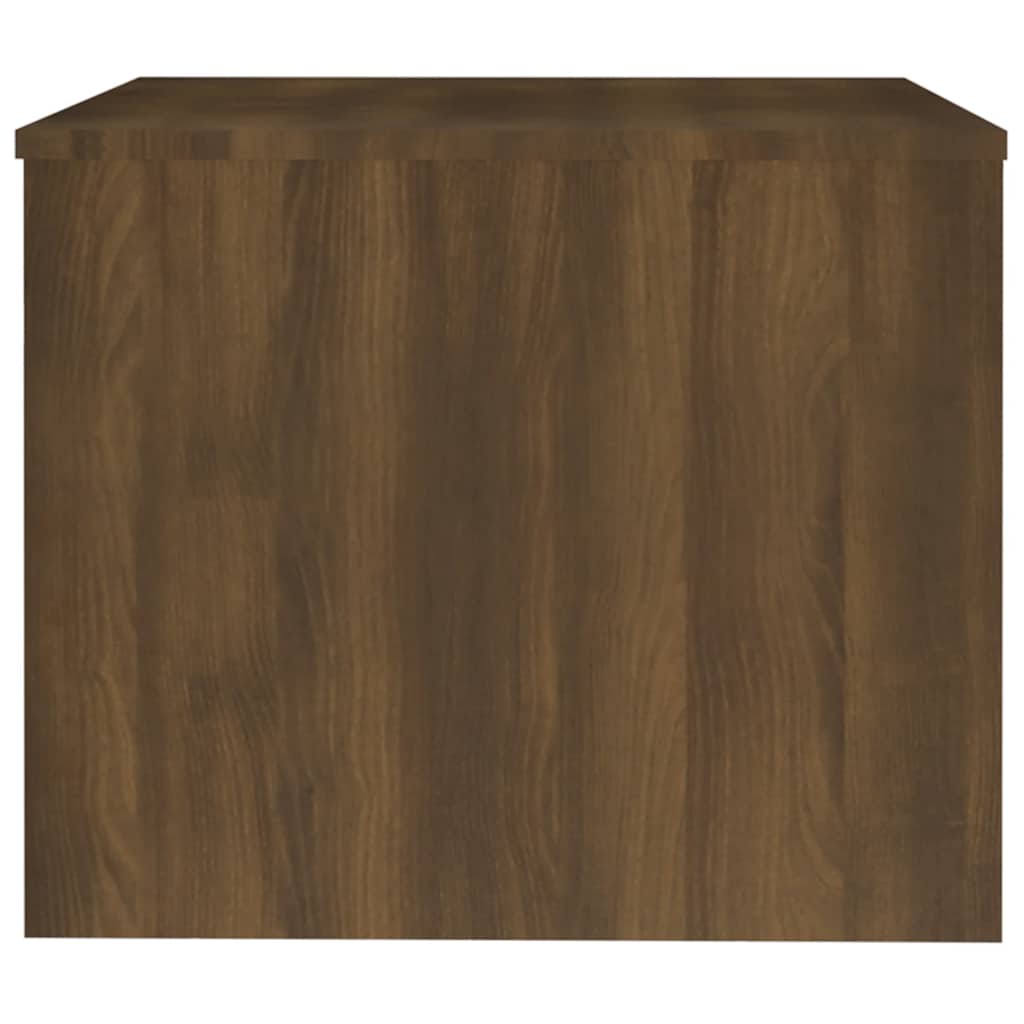 sofabord 80x50x40 cm konstrueret træ brun egetræsfarve