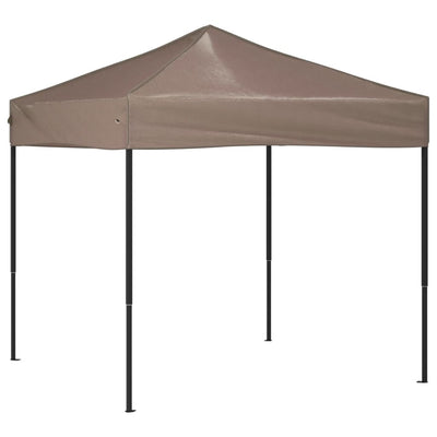 foldbart festtelt 2x2 m gråbrun