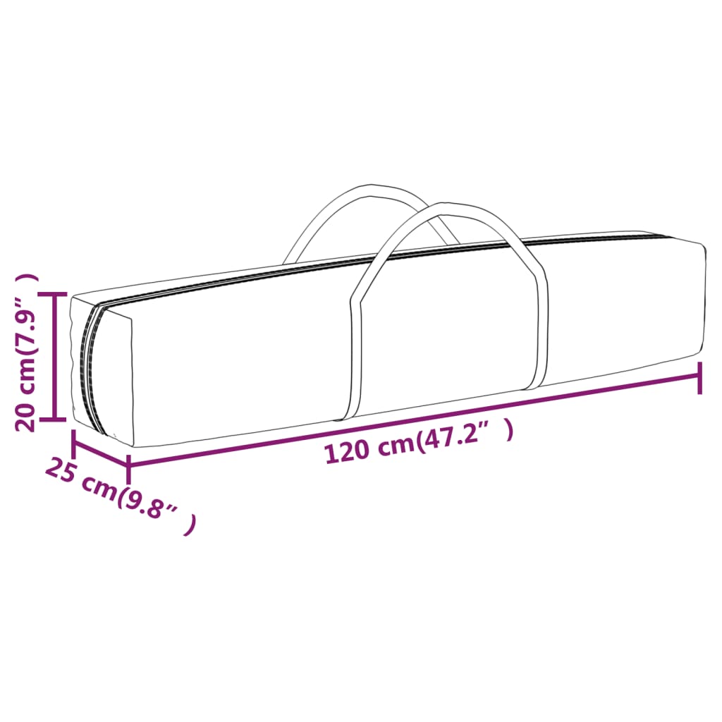 foldbart festtelt 2x2 m gråbrun