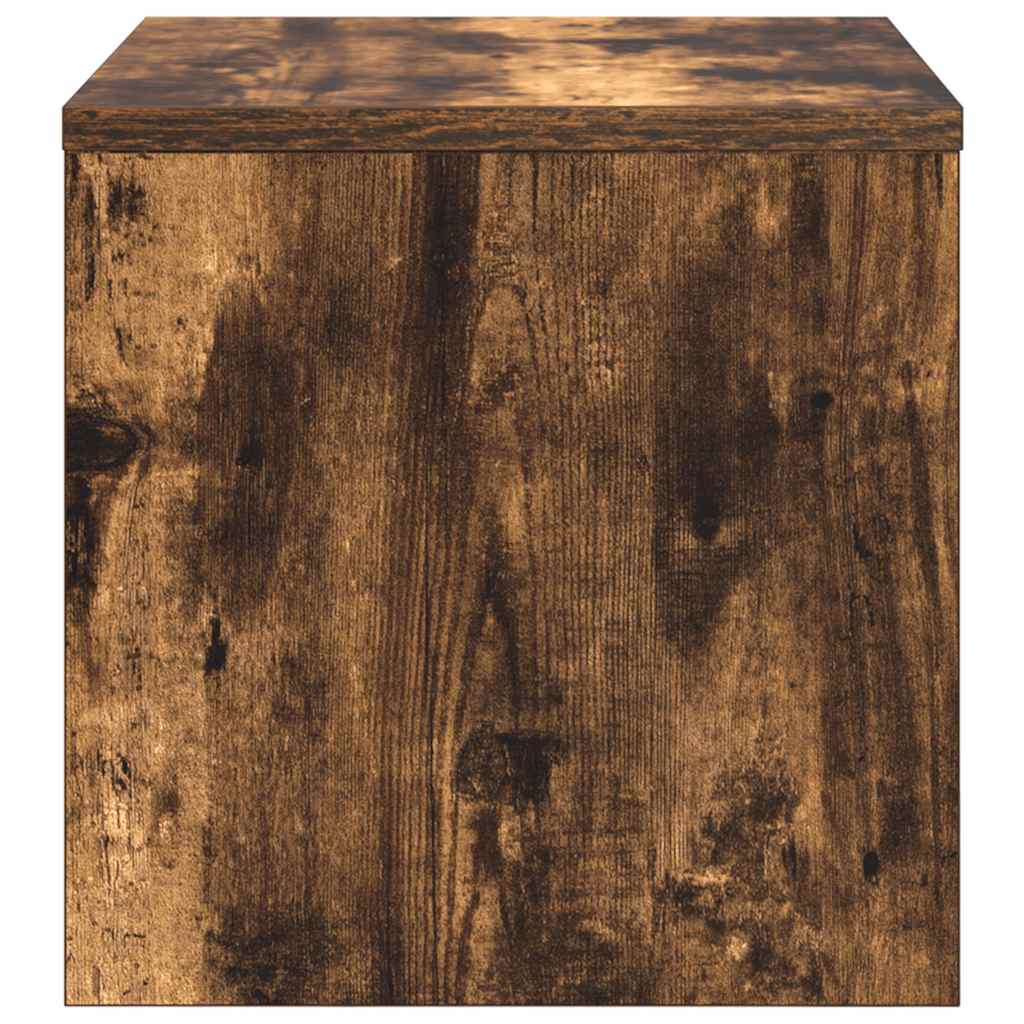 sengebord 40x30x30 cm konstrueret træ røget egetræsfarve