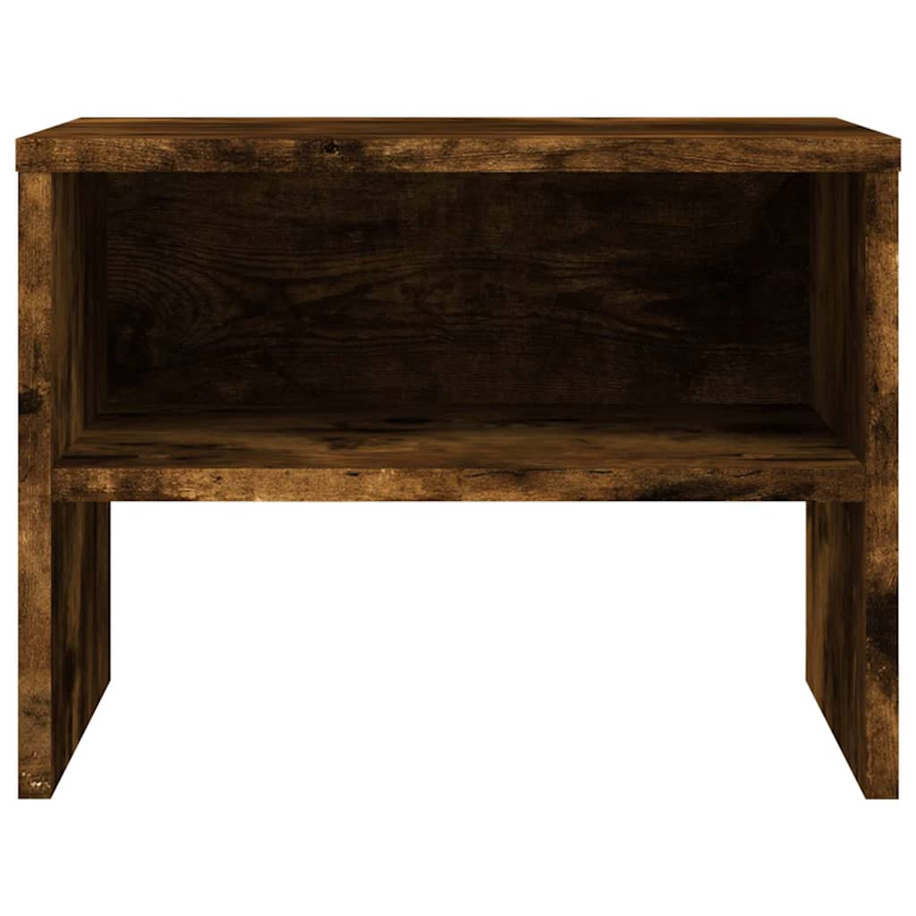 sengeborde 2 stk. 40x30x30 cm konstrueret træ røget egetræ