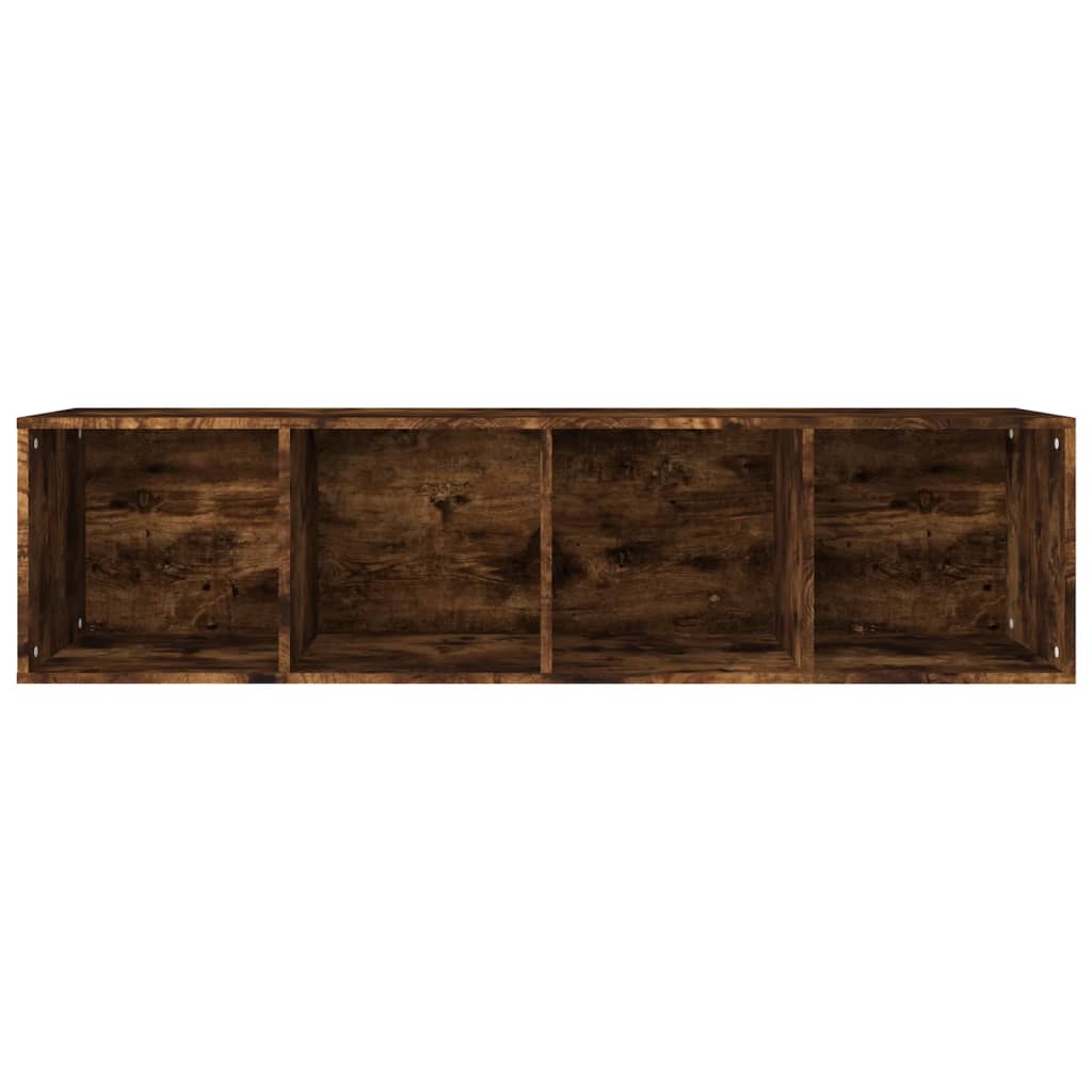 bogreol/tv-skab 36x30x143 cm konstrueret træ røget egetræsfarve