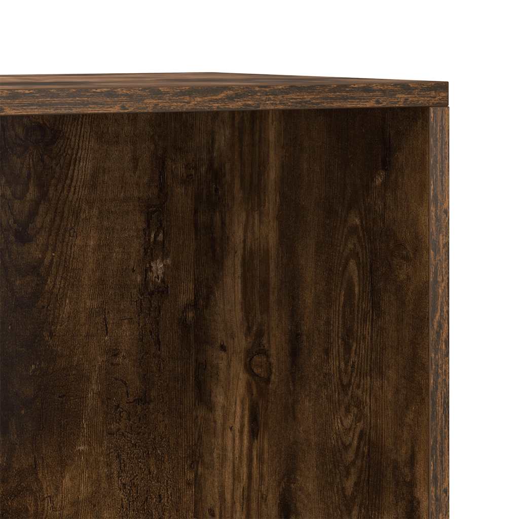 bogreol/skænk 66x30x130 cm konstrueret træ røget egetræ