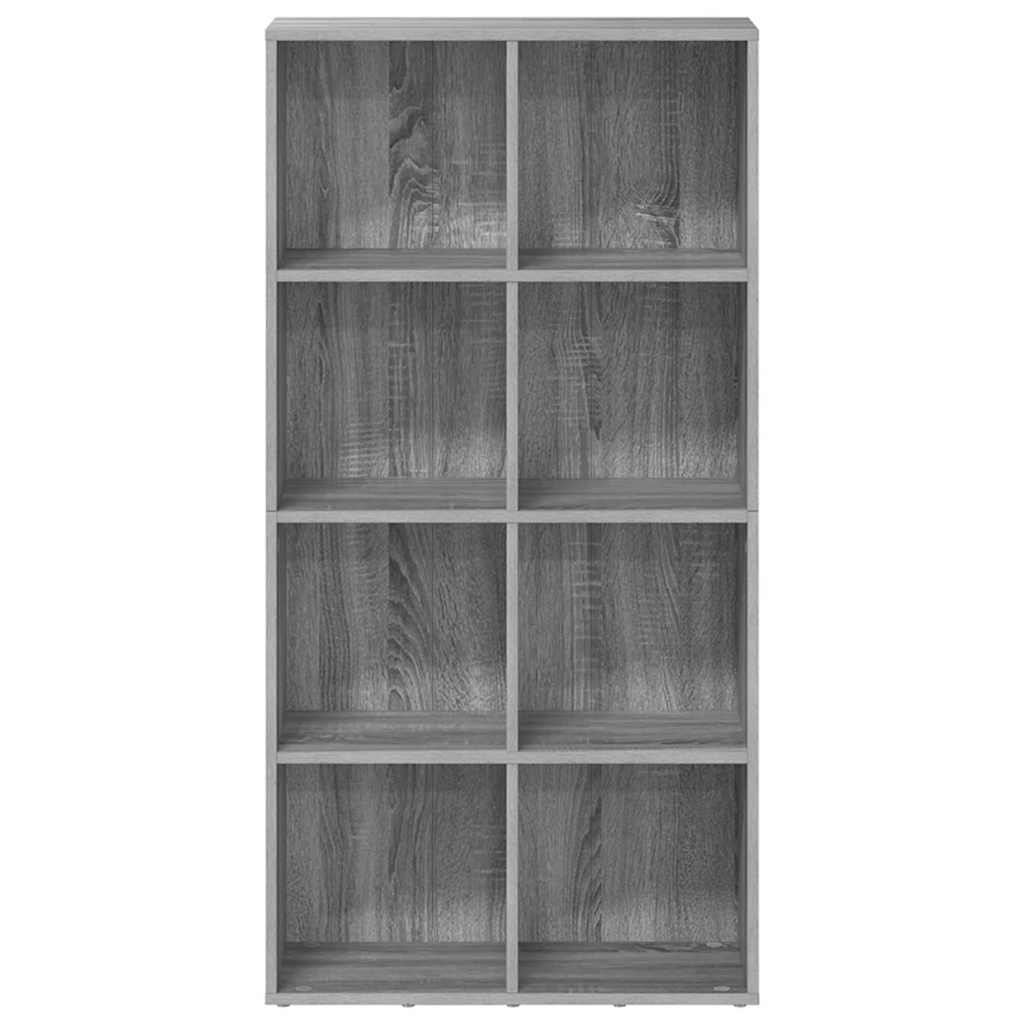 bogreol/skænk 66x30x130 cm konstrueret træ grå sonoma-eg