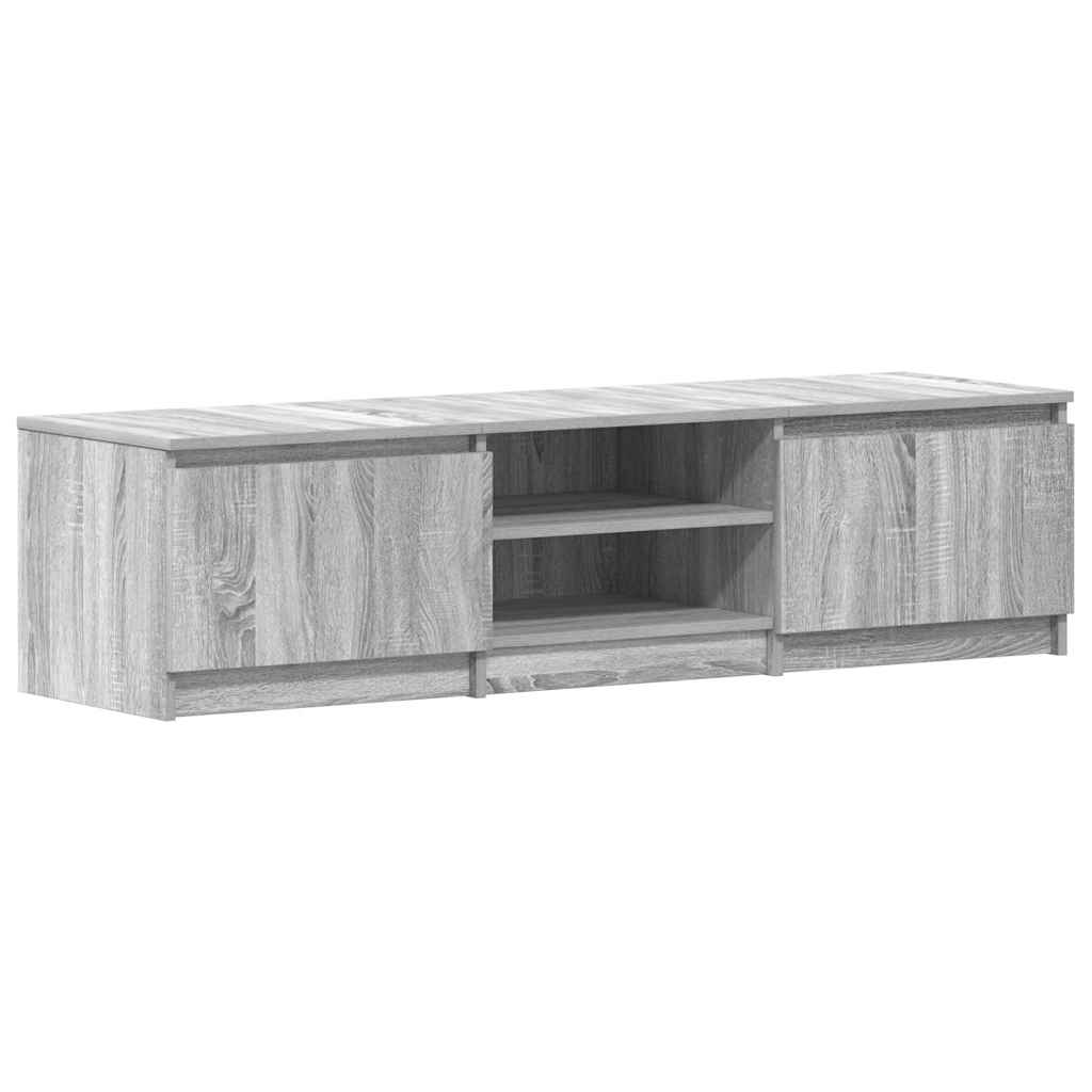 tv-bord 140x40x35,5 cm konstrueret træ grå sonoma-eg