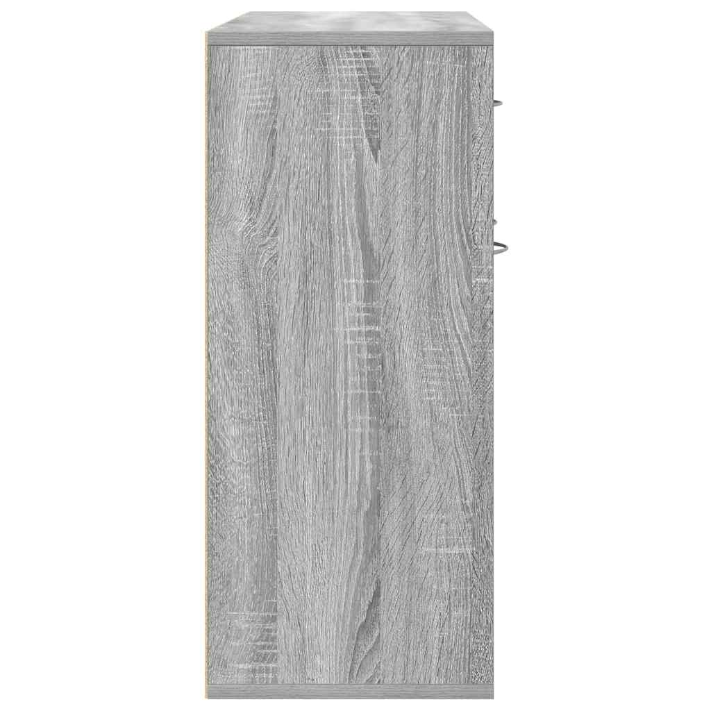 skænk 88x30x70 cm konstrueret træ grå sonoma-eg