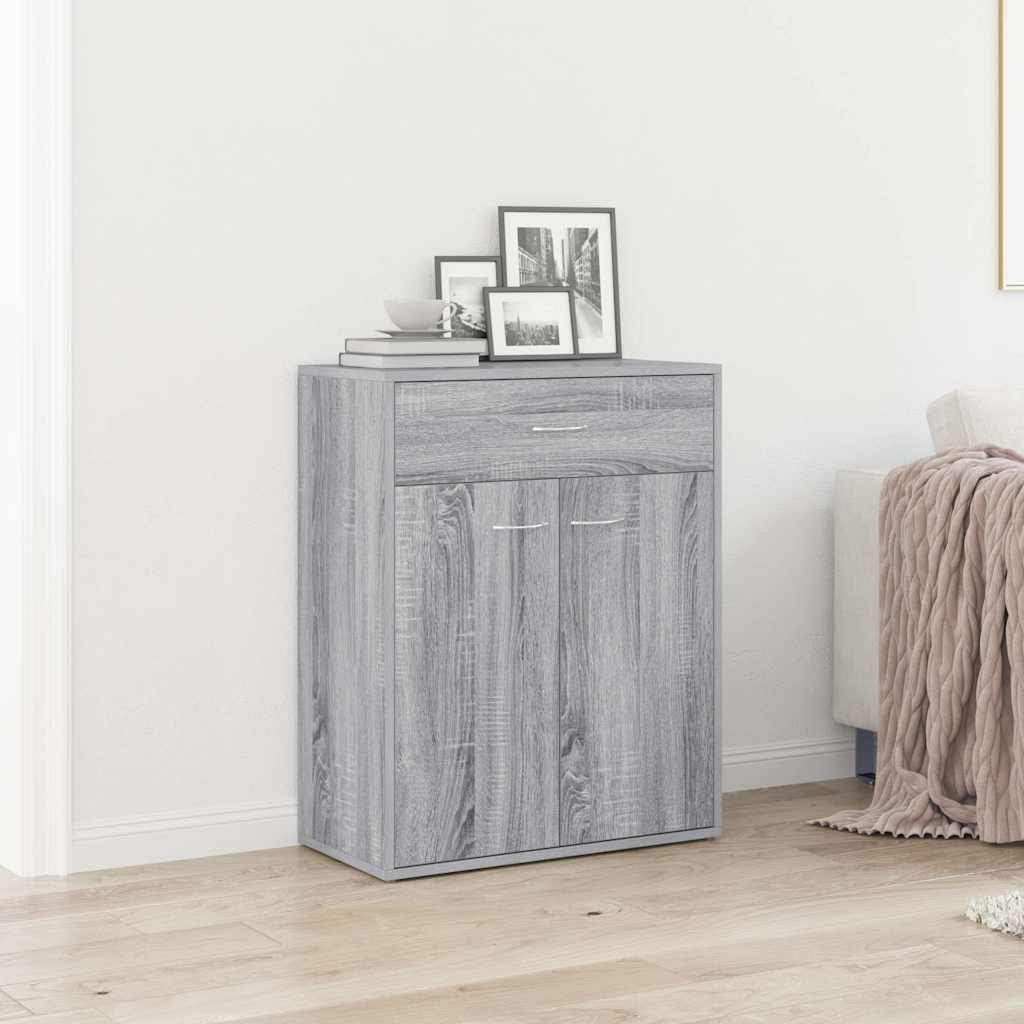skænk 60x30x75 cm konstrueret træ grå sonoma-eg