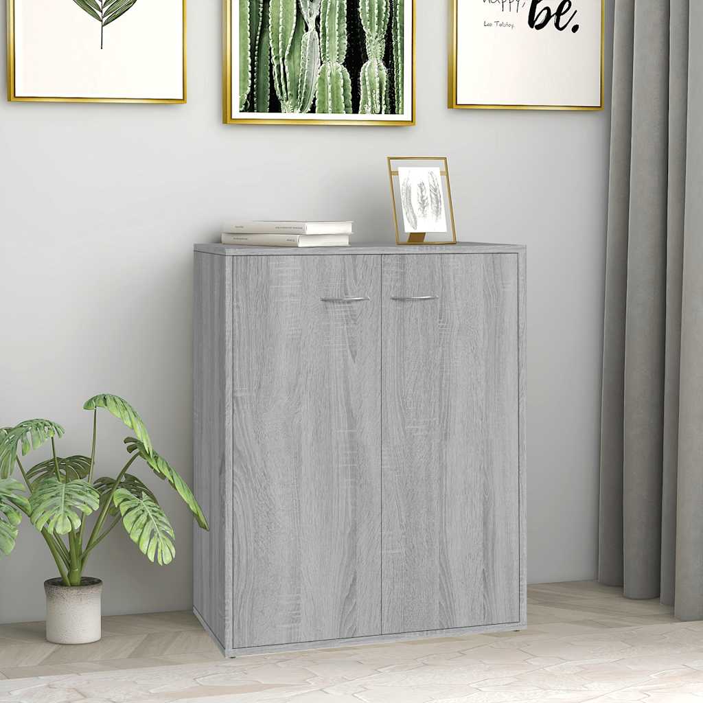 skænk 60x30x75 cm konstrueret træ grå sonoma-eg