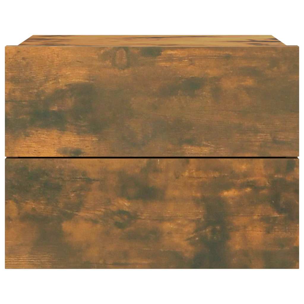sengeborde 2 stk. 40x30x30 cm konstrueret træ røget egetræ