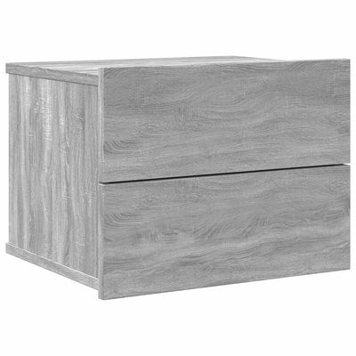 sengebord 40x30x30 cm konstrueret træ grå sonoma-eg