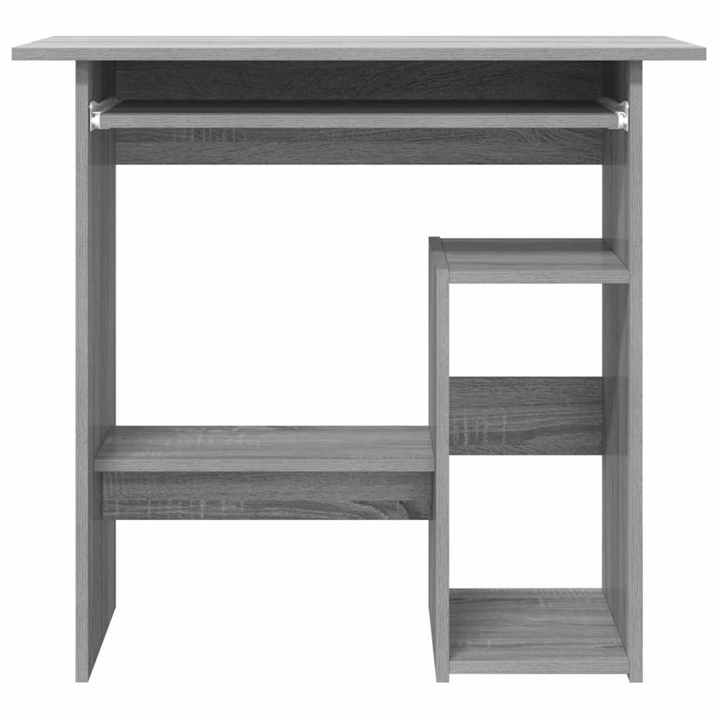 skrivebord 80x45x74 cm konstrueret træ grå sonoma-eg