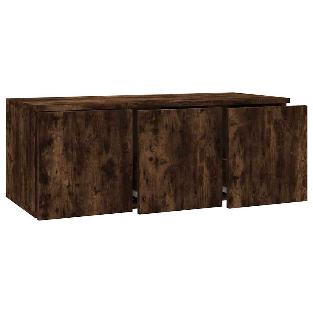 tv-bord 80x34x30 cm konstrueret træ røget egetræsfarve