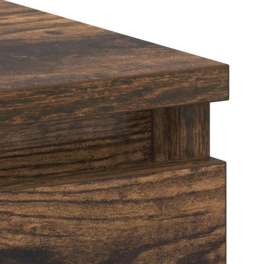 skrivebord 90x45x76 cm konstrueret træ røget egetræsfarve