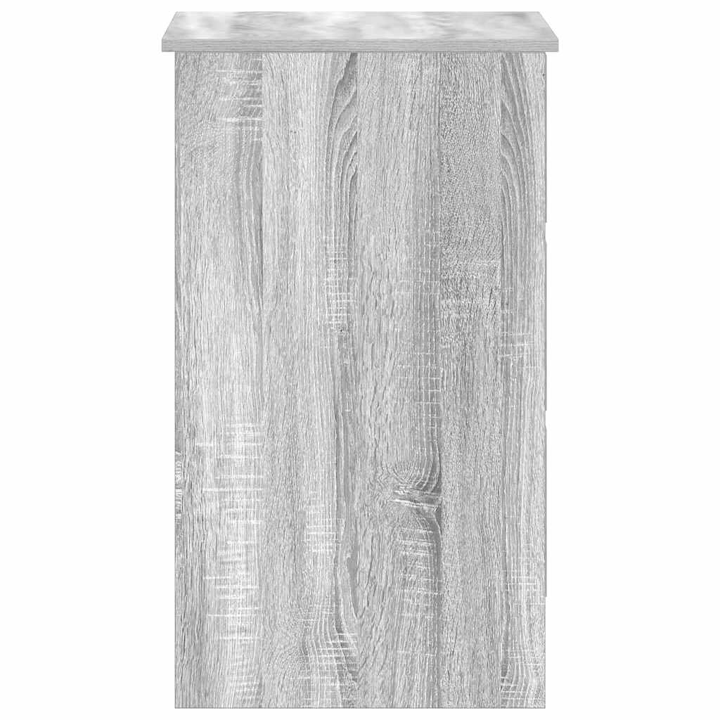 skrivebord 90x45x76 cm konstrueret træ grå sonoma-eg