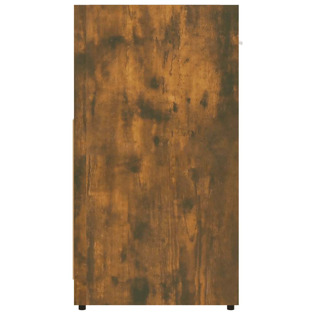 badeværelsesskab 60x33x60 cm konstrueret træ røget egetræ