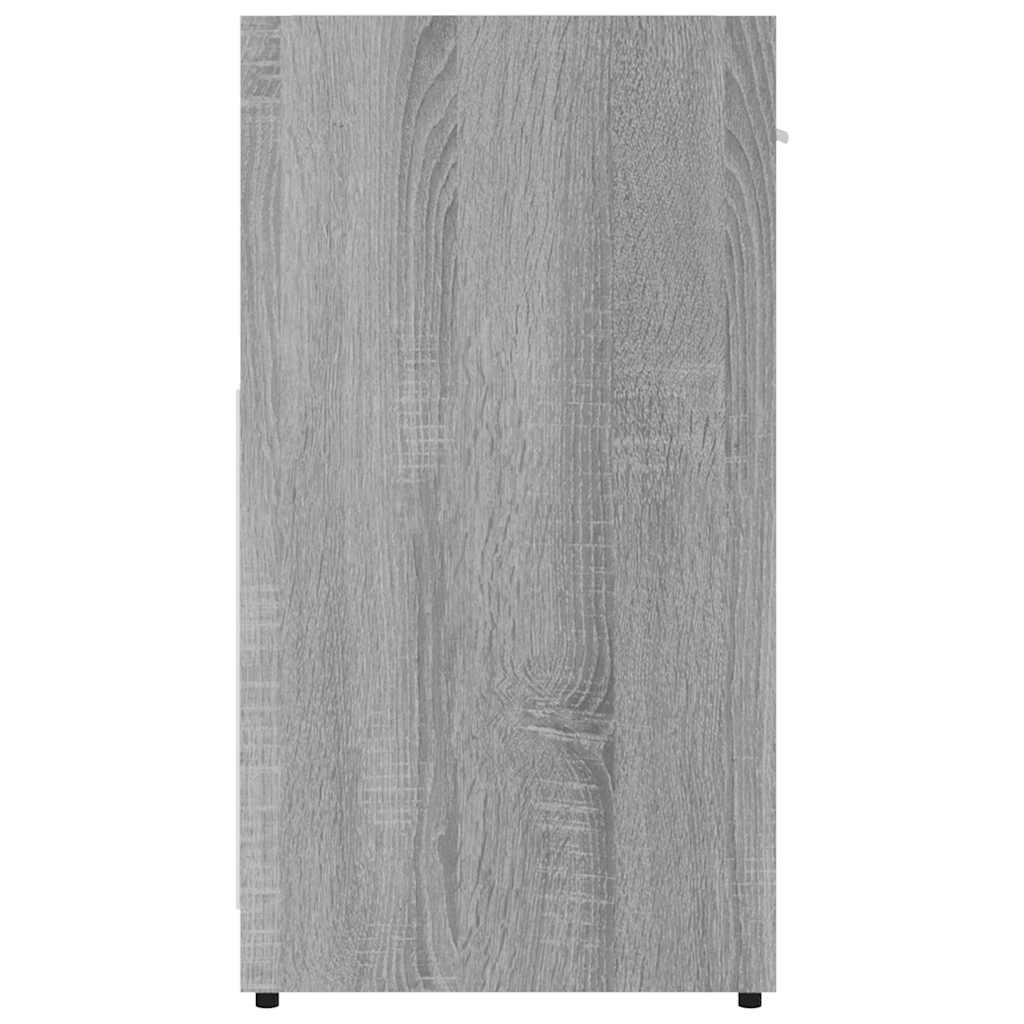 badeværelsesskab 60x33x60 cm konstrueret træ grå sonoma-eg