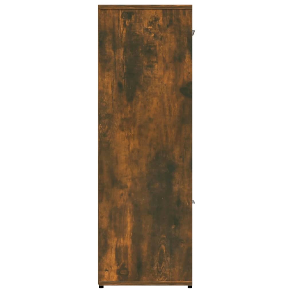 bogreol 90x30x90 cm konstrueret træ røget egetræ