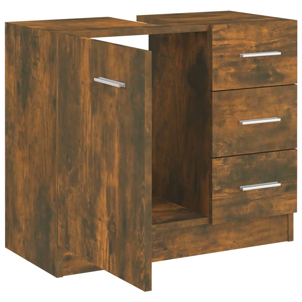 underskab 63x30x54 cm konstrueret træ røget egetræsfarve