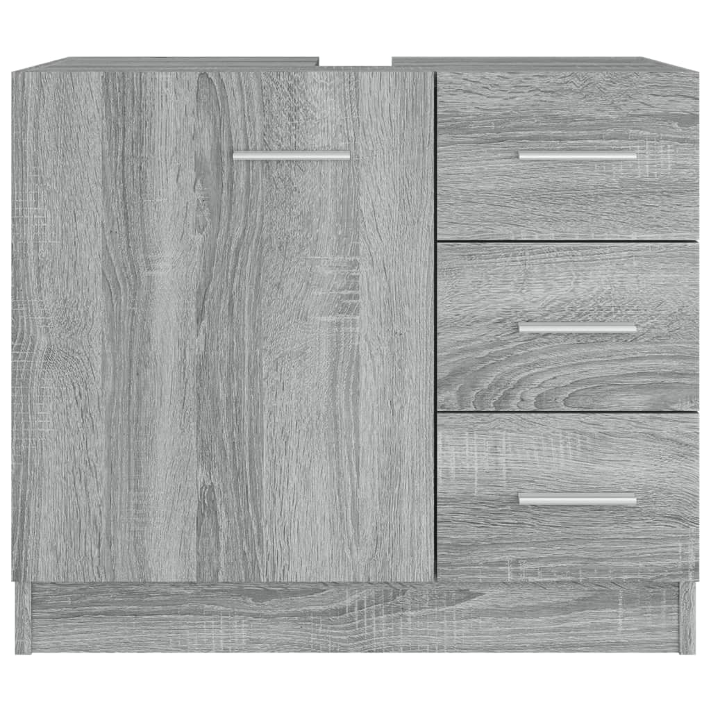 badeværelsesskab 63x30x54 cm konstrueret træ grå sonoma-eg