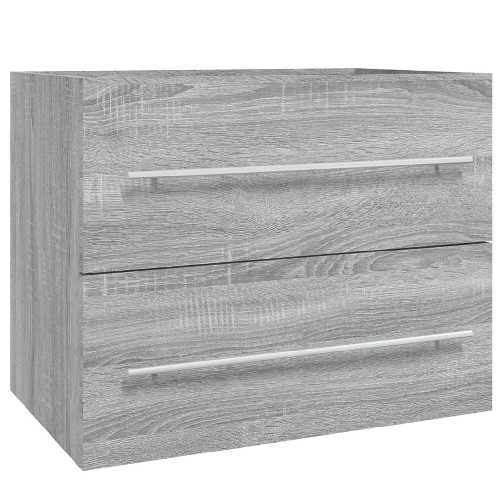 badeværelsesskab 60x38,5x48 cm konstrueret træ grå sonoma-eg