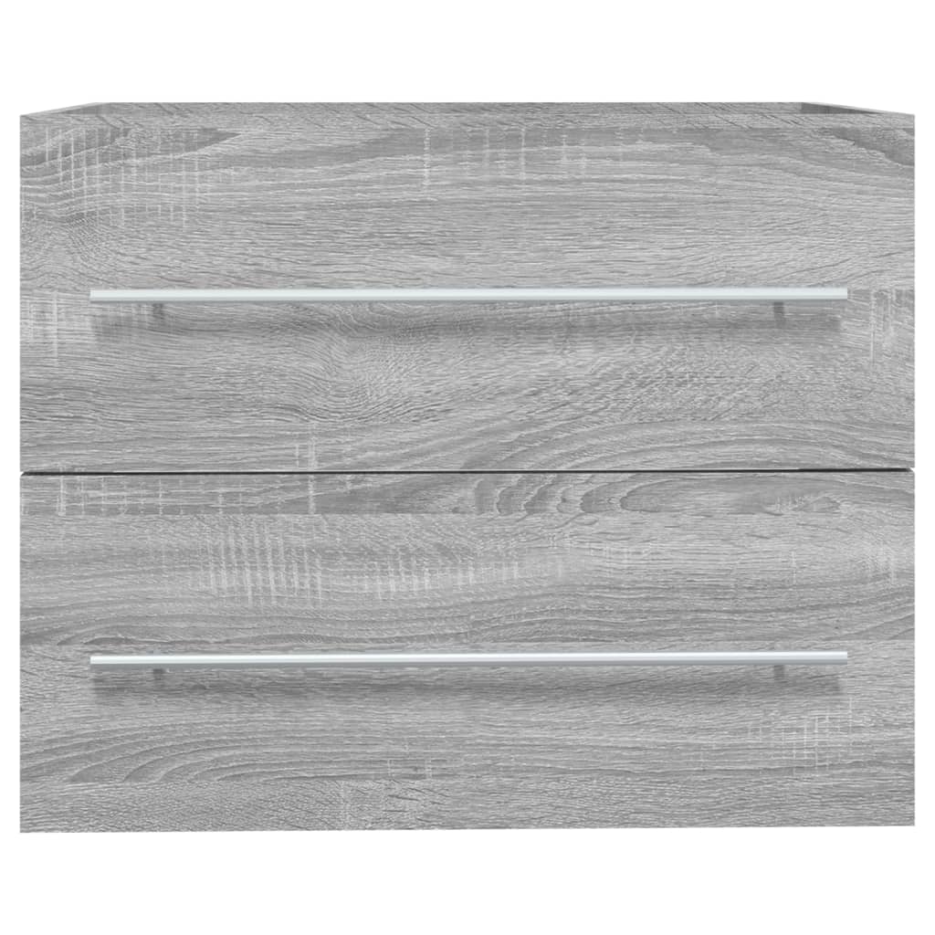 badeværelsesskab 60x38,5x48 cm konstrueret træ grå sonoma-eg