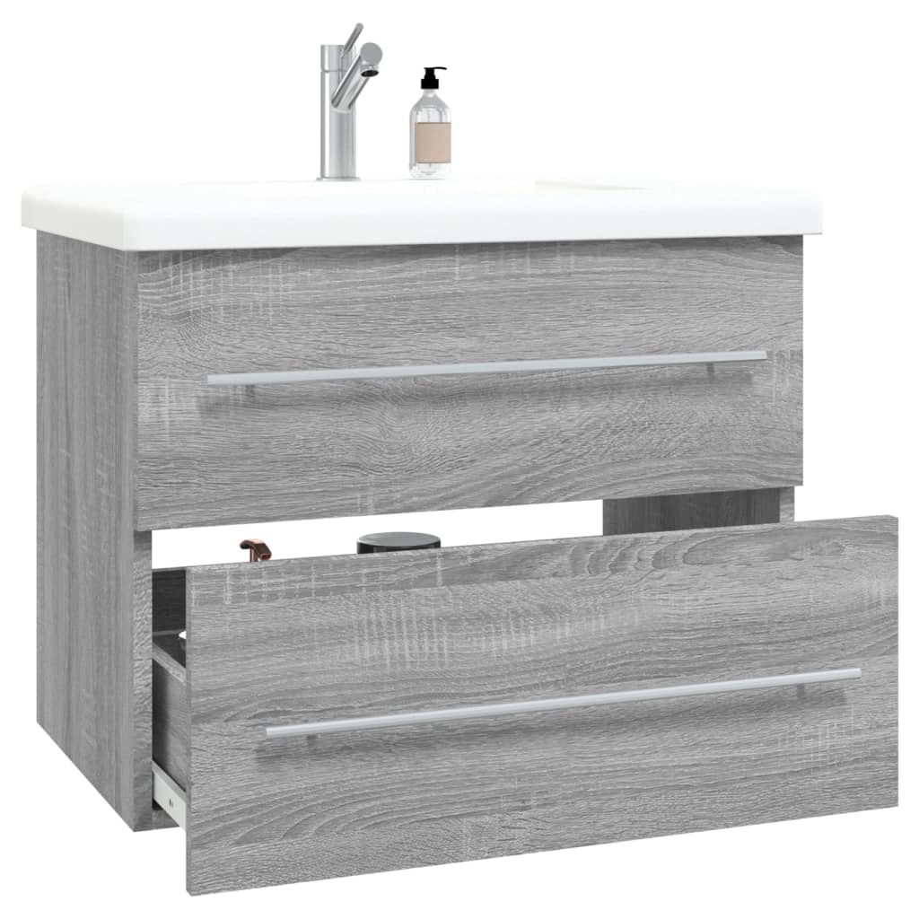 badeværelsesskab 60x38,5x48 cm konstrueret træ grå sonoma-eg