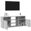 tv-bord med LED-lys 120x30x50 cm grå sonoma-eg