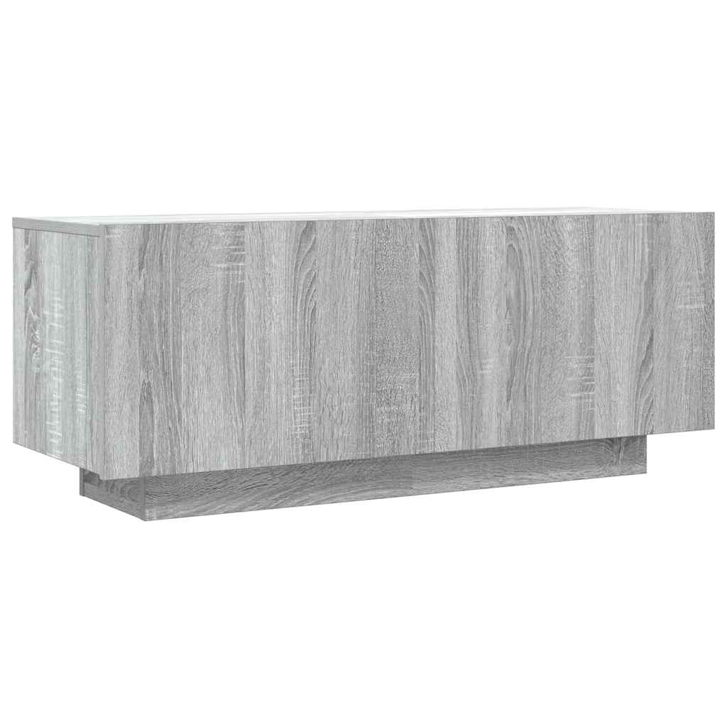 tv-bord 100x35x40 cm konstrueret træ grå sonoma-eg