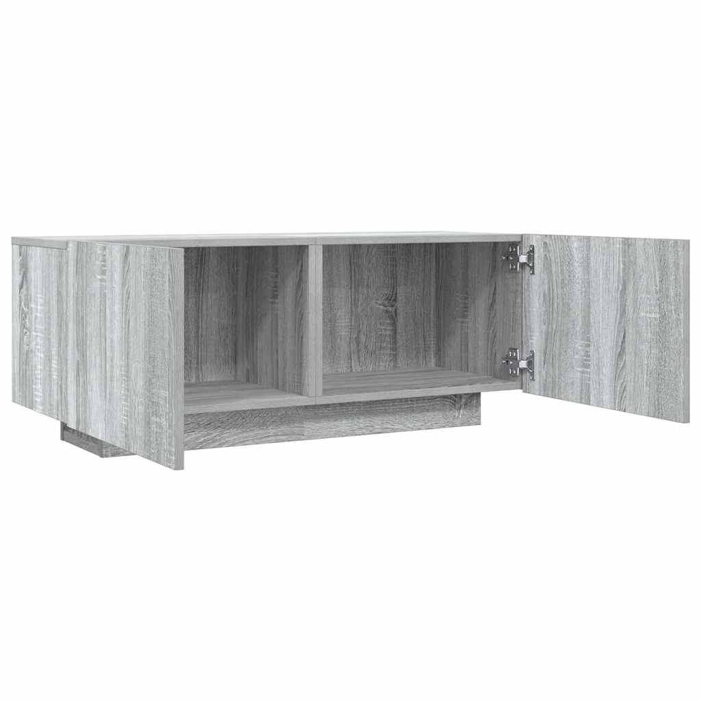 tv-bord 100x35x40 cm konstrueret træ grå sonoma-eg