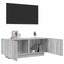 tv-bord 100x35x40 cm konstrueret træ grå sonoma-eg