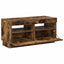 tv-bord med LED-lys 80x35x40 cm røget eg