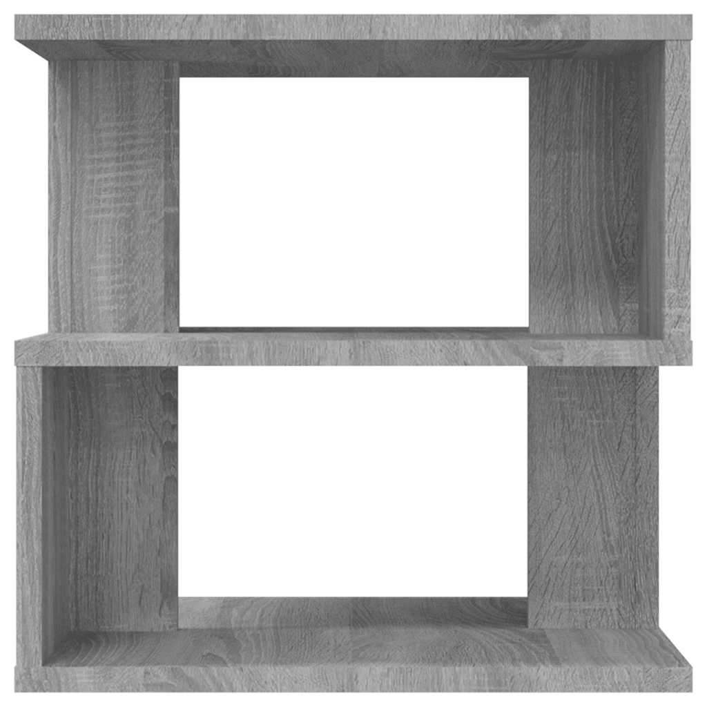 sidebord 40x40x40 cm konstrueret træ grå sonoma-eg