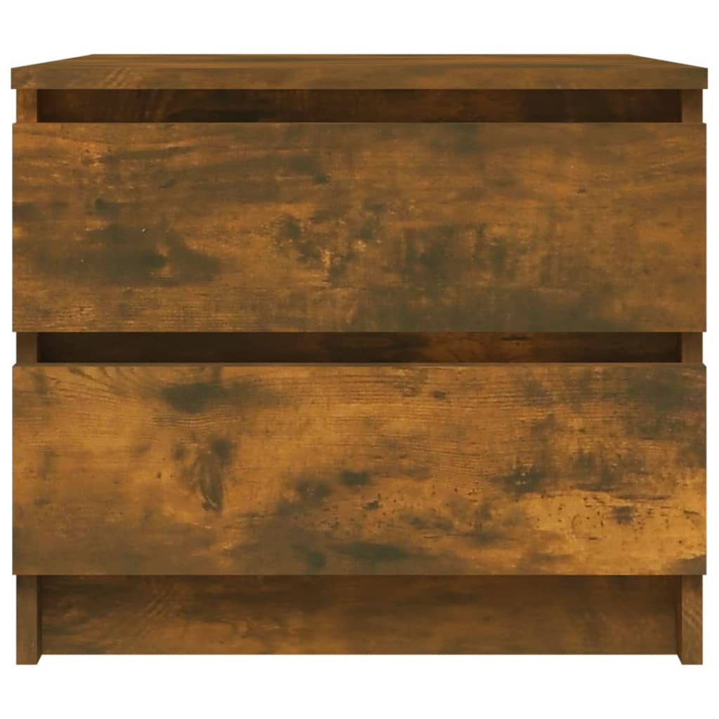 sengebord 50x39x43,5 cm konstrueret træ røget egetræsfarve