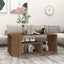 sofabord 100x50x40 cm konstrueret træ brun egetræsfarve