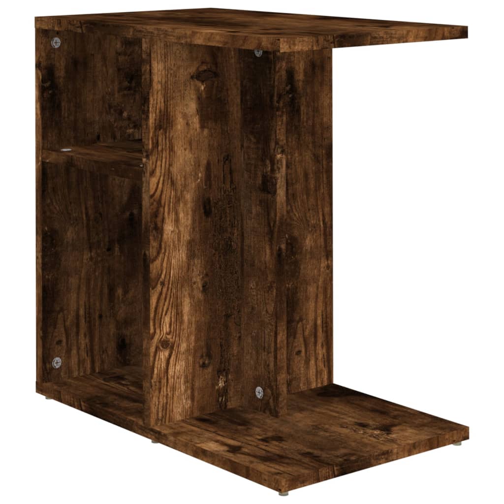 sidebord 50x30x50 cm konstrueret træ røget egetræsfarve