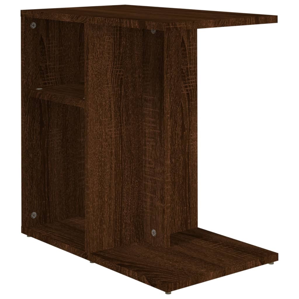 sidebord 50x30x50 cm konstrueret træ brun egetræ