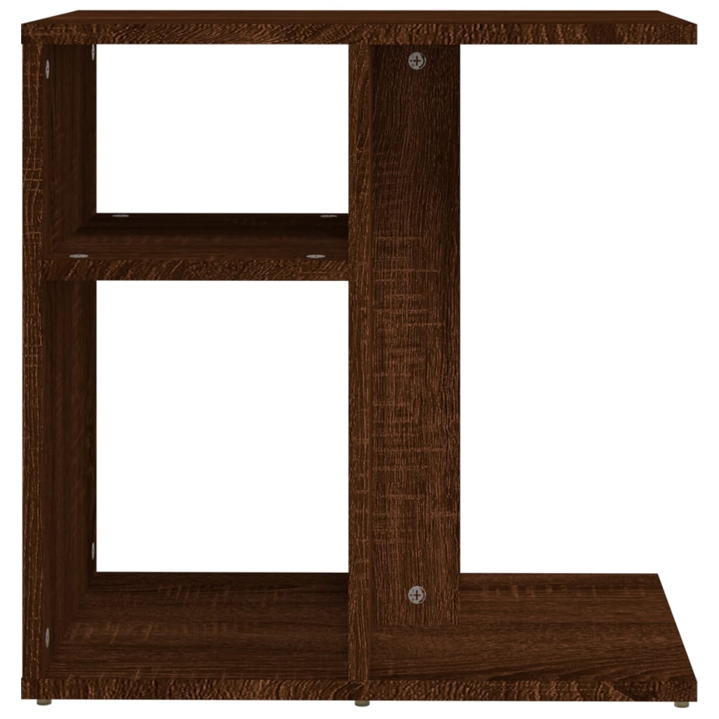 sidebord 50x30x50 cm konstrueret træ brun egetræ