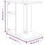 sidebord 50x30x50 cm konstrueret træ brun egetræ