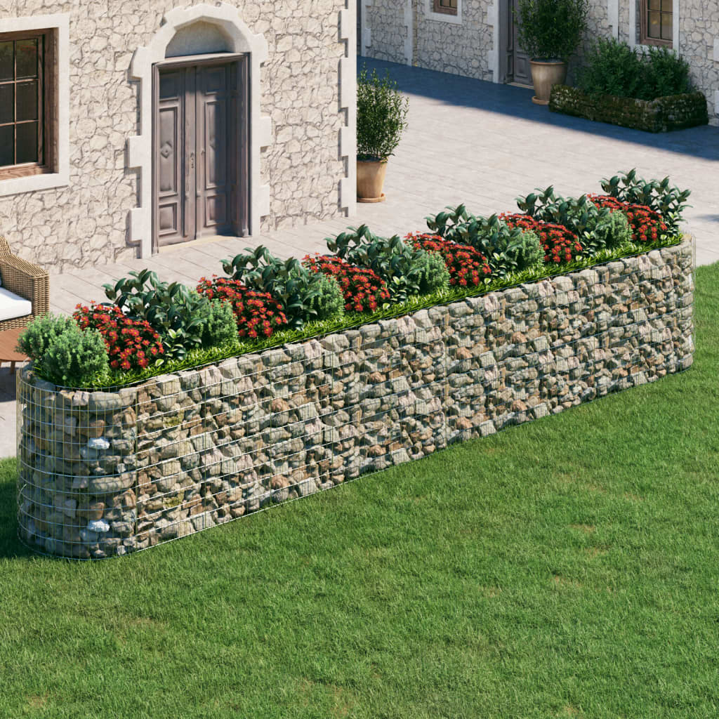 gabion-højbed 600x100x100 cm galvaniseret jern